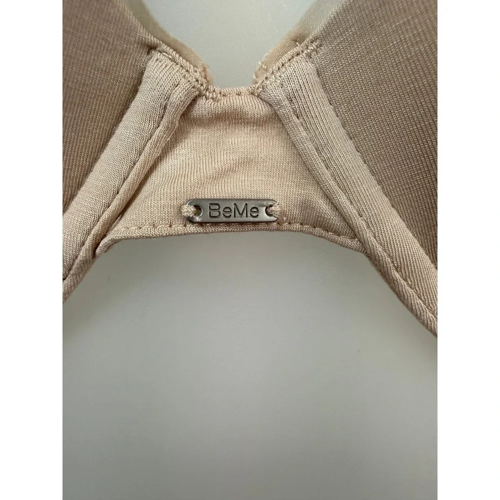 NWT BeMe New York Womens Nude T-Shirt Demi‎ Bra 34D Underwire Loungewear Neutral